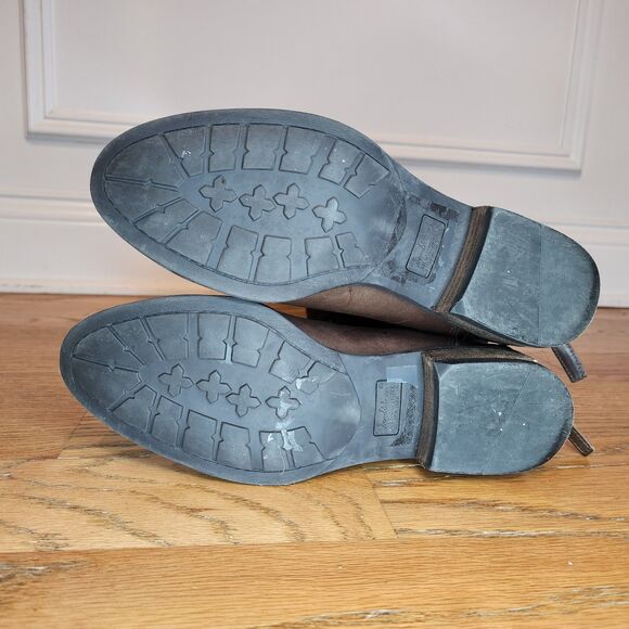 Sam Edelman Pembrooke brown Suede Knee High Riding Boots western block heel 8.5 - Picture 9 of 12